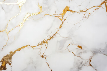 abstract seamless background, texture of artificial white marble stone with golden veins,...