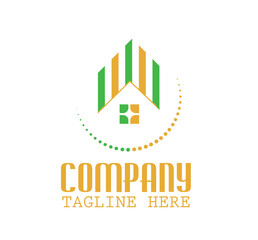 Fototapeta premium Real estate logo vector template. Corporate real estate logo