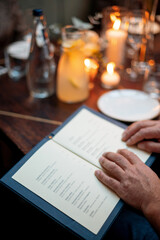 Candlelit Dinner with Menu and Lemonade