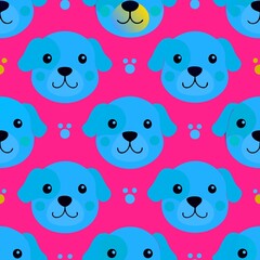 Fototapeta premium seamless pattern with birds dog