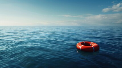 A Single Lifebuoy in the vast Ocean