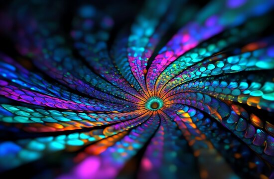 Fraktak - Hintergrundbild, lila, violett, t&uuml;rkis