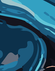 abstract background poster with untidy waves Illustration