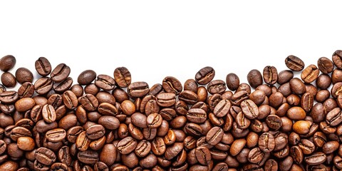 Silhouette coffee beans isolated with clipping path