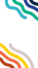 Abstract organic lines background. Vertical format for social media. Vector illustration, flat design