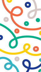 Abstract organic lines background. Vertical format for social media. Vector illustration, flat design