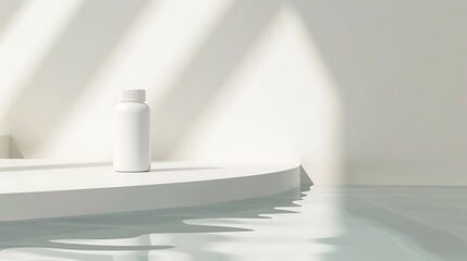 Product floating on white minimalist background