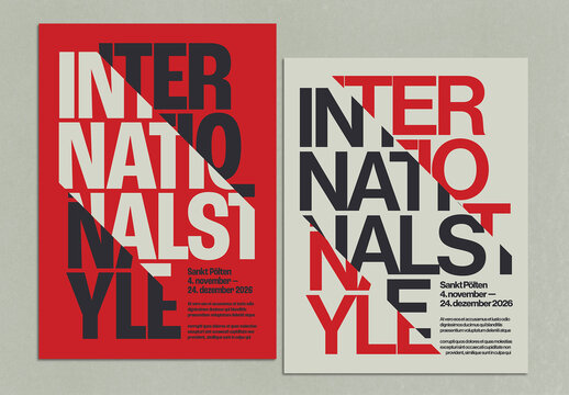 Experimental Bold Typography Poster Design Layout
