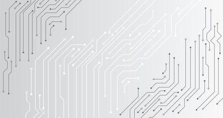 Hi tech digital communication. Circuit board technology background. Electronic motherboard. Wide Abstract modern futuristic, technology background.