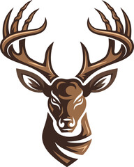 deer head logo vector illustration