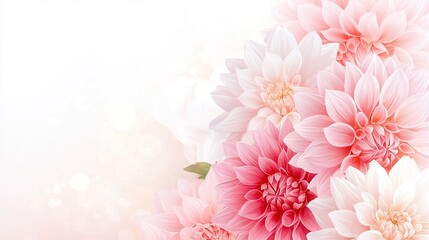   A white background showcases a close-up of a bouquet of colorful flowers, including a prominent pink and white bloom in the center