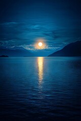 Peaceful sunset over calm water.