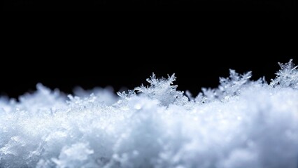 snowflakes on black background