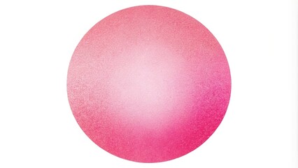 Pink gradient circle overlay with diffused effect on pink sponge isolated in a long shot