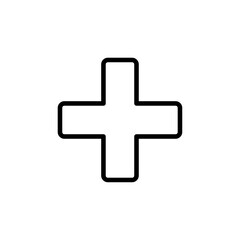 Add icon Thin line art isolated