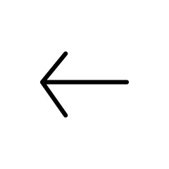 Arrow Icon Thin line art isolated