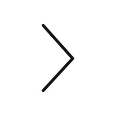 Arrow right icon Thin line art isolated