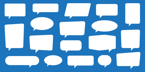 Obraz premium Blank empty speech bubbles. Speak bubble balloon, cartoon chatting box, message box.