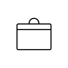 Briefcase icon Thin line art isolated