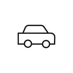 Car Icon Thin line art isolated