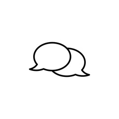 Chat Icon Thin line art isolated