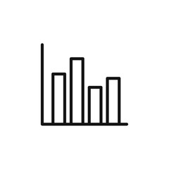 Chart histogram icon Thin line art isolated