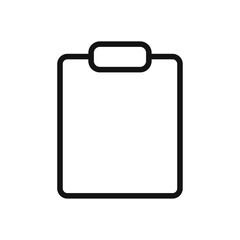 Clipboard icon Thin line art isolated