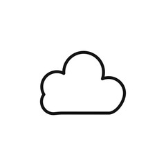 Cloud icon Thin line art isolated