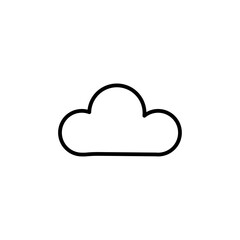 Cloud icon Thin line art isolated
