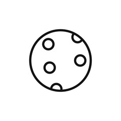 Cookie icon Thin line art isolated