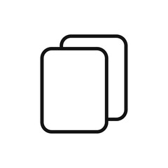 Copy icon Thin line art isolated