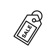 Discount tag icon Thin line art isolated