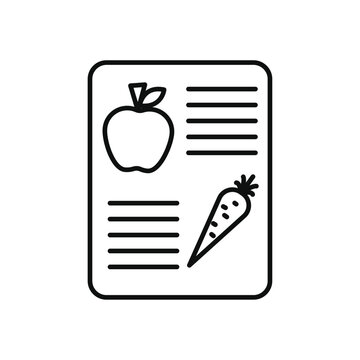 recommend clip art: Diet plan icon Thin line art isolated