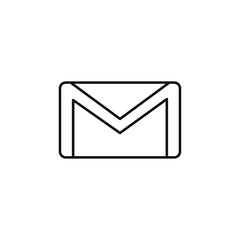 Email icon Thin line art isolated