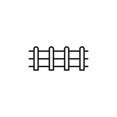 Fence icon Thin line art isolated