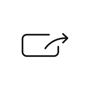recommend clip art: Export icon Thin line art isolated