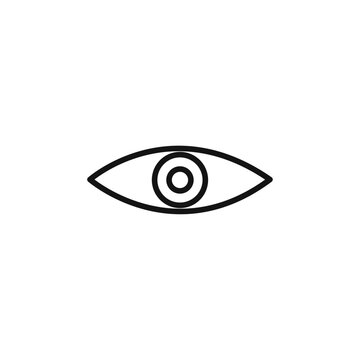 recommend clip art: Eye icon Thin line art isolated