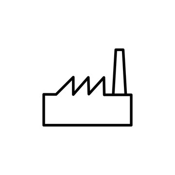 recommend clip art: Factory icon Thin line art isolated