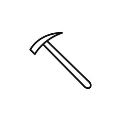 Hammer icon Thin line art isolated