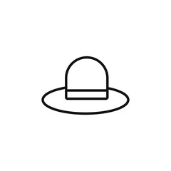 Hat Icon Thin line art isolated