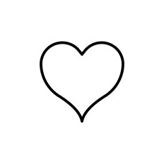 Heart icon Thin line art isolated