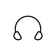 Headset icon Thin line art isolated