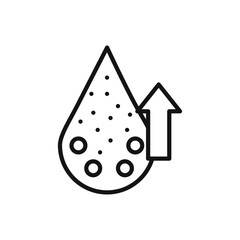 High cholesterol icon Thin line art isolated