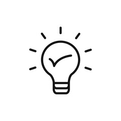 Idea icon Thin line art isolated