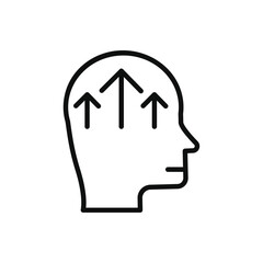 Improvement growth icon Thin line art isolated