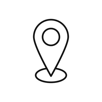 recommend clip art: Location pin icon Thin line art isolated