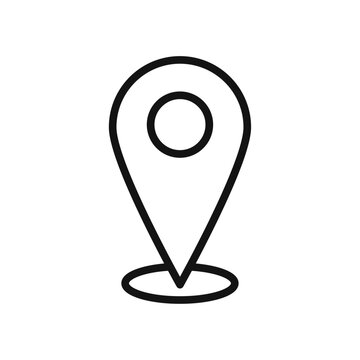 recommend clip art: Location pin icon Thin line art isolated