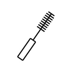 Mascara brush icon Thin line art isolated
