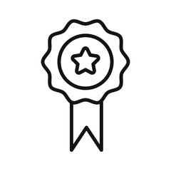 Medal Icon Thin line art isolated