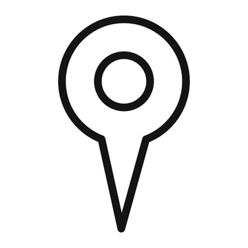 recommend clip art: Map Marker icon Thin line art isolated
